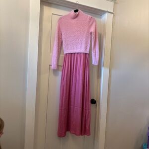 Anthropologie Pink dress.